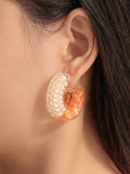 Wjczt 2024 New Original Colorful Stone Resin Earrings
