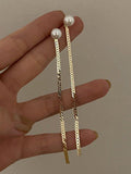 Wjczt 2024 New Original Simple Chic Beads&Tassels Earrings