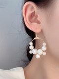 Wjczt 2024 New French Vintage Pearl Earrings