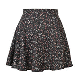 Wjczt Summer Women Skirt Harajuku new 2023 ladies floral zipper printed chiffon tall waist umbrella skirt Women Sweet Elegant WSL4427