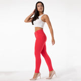 Wjczt Melody Red Skinny Jeggings Cotton Female Workout Jegging Mid Waist Tights Bum Lift Pants Women's Clothing