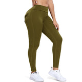 Wjczt Scrunch Butt Leggings with Pockets Women High Waist Workout Yoga Pants Ruched Booty Tights Gym Jogging Fitness Clothing Female