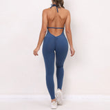 Wjczt Fitness Jumpsuits Women Sports Bodysuit Scrunch Butt Romper Booty Leggings Push Up Yoga Pants Workout Clothing Gym Activewear