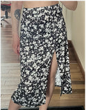 Wjczt Women Skirt Harajuku leopard flower printed package hip tall waist elastic Summer style mild calf a-line skirts Women XSK8110