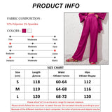 Wjczt Fashion Women Satin Trousers Solid Pleated High Waist Trousers Female Spring Wide Leg Pants Ladies Party Club