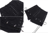 Wjczt Rosetic Bandage Sexy Denim Shorts Women Streetwear Gothic Jeans Mini High Waist Lace Up Casual Zip Black Goth Club Fashion 2021