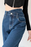 Wjczt Jeans Women Wide Leg Pants Mom Femme Black Blue Jeans High Waist Woman Trousers Clothing Pantalones Spodnie Damskie