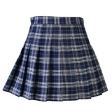 Wjczt Women Pleat Skirt Harajuku Preppy Style Plaid Skirts Mini Cute Japanese School Uniforms Ladies Jupe Kawaii Skirt Saia Faldas