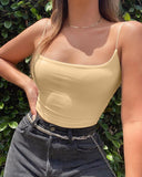 Wjczt New Fashion Women Sexy Solid Summer Camis Women Casual Tank Vest Sleeveless Crop Tops