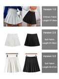 Wjczt Preppy Style High Waist Solid Pleated Mini Skirt Women Summer Spring Korean Fashion Cute White A-line Skirt Y2k Skort Clothes