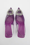 Wjczt Spring Summer 2022 Transparent Heels Woman Pumps Rhinestone High Heels Women Glitter Clear Wedding Shoes Bride Shoes
