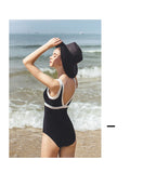 Wjczt High-end Swimwear Women Sexy One Piece Swimsuit Open Back High Waist Lady Bathing Suit Plus Size Swimwear