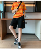 Wjczt Sport Casual Shorts for Women Summer Loose Boyfriends Korean Shorts High Waist Thin Wide Leg Straight Short Pants Female