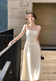 Wjczt 2023 Spring New Elegant Square Collar Midi Party Dress  For Women Long Sleeve Black White Slim Vestidos Female Clothes