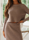 Wjczt 2022 Autumn Women Two Pieces Sets Knitted Women Sweaters With Skirt Sets Women Pullovers Women&#39;s Casual Suit