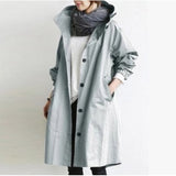 Wjczt Fashion Womens Trench Coats Hooded Long 2021 Spring Autumn Windproof Lady Female Casual Clothes 8 Color Windbreaker Korean Style