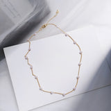 Wjczt New Beads Women&#39;s Neck Chain Kpop Pearl Choker Necklace Gold Color Goth Chocker Jewelry On The Neck Pendant 2021 Collar For Girl