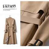 Wjczt Women&#39;s Long Trench Coats 2022 New Autumn Lapel Double Breasted Slim Windbreaker Korean Elegant Belted Solid Coat Ladies Outwear