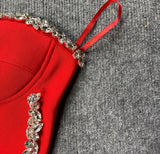 Wjczt Ailigou New Women&#39;S Fashion Bead Chain Crystal Design Long Dress Sexy Sleeveless Backless Celebrity Party Bandage Dress