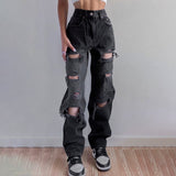 Wjczt Women&#39;s Y2K Pants Fashion Loose Jeans For Women High Waist Trousers Casual Autumn Winter Pants Casual Mom Fashion Trousers