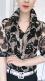 Wjczt Autumn Long Sleeve Women&#39;s Spring and Autumn Lace Chiffon Patchwork Shirt Jacket Blusas Ropa De Mujer