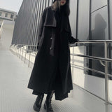 Wjczt Women Long Cotton-paded Big Size Trench New Lapel Long Sleeve Loose Fit Windbreaker Fashion Spring Autumn 19A-a702